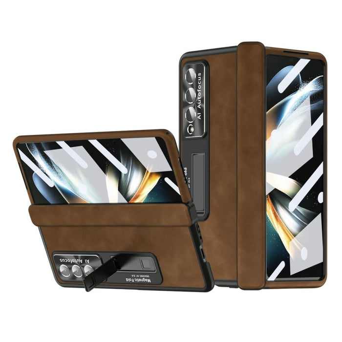 All In One Magnetic Phone Case Napa Pattern For Samsung