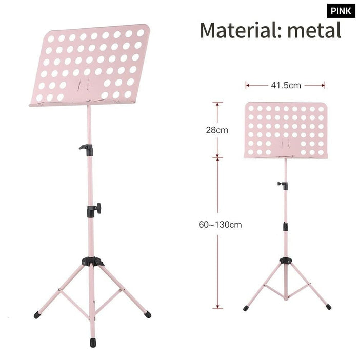 Aluminum Alloy Foldable Music Sheet Tripod Stand For Guitar