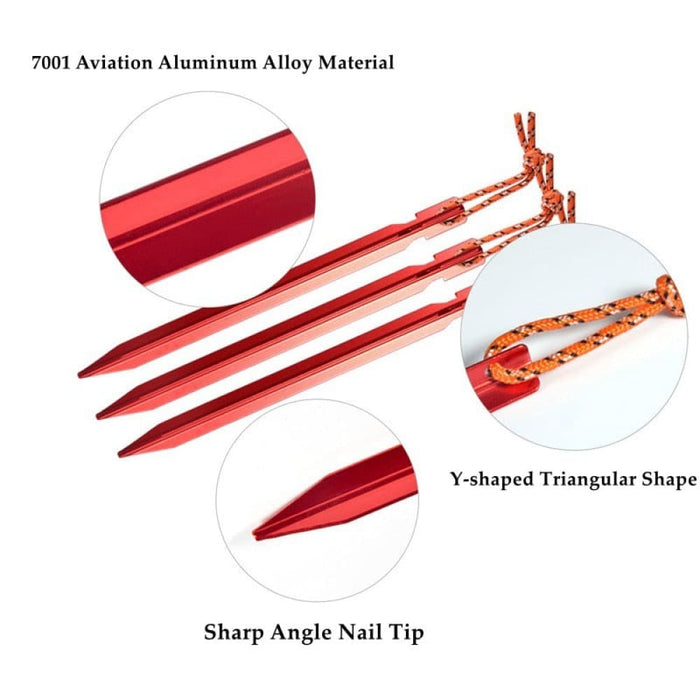 Aluminum Alloy Ground Nail 18cm Portable Canopy Pins