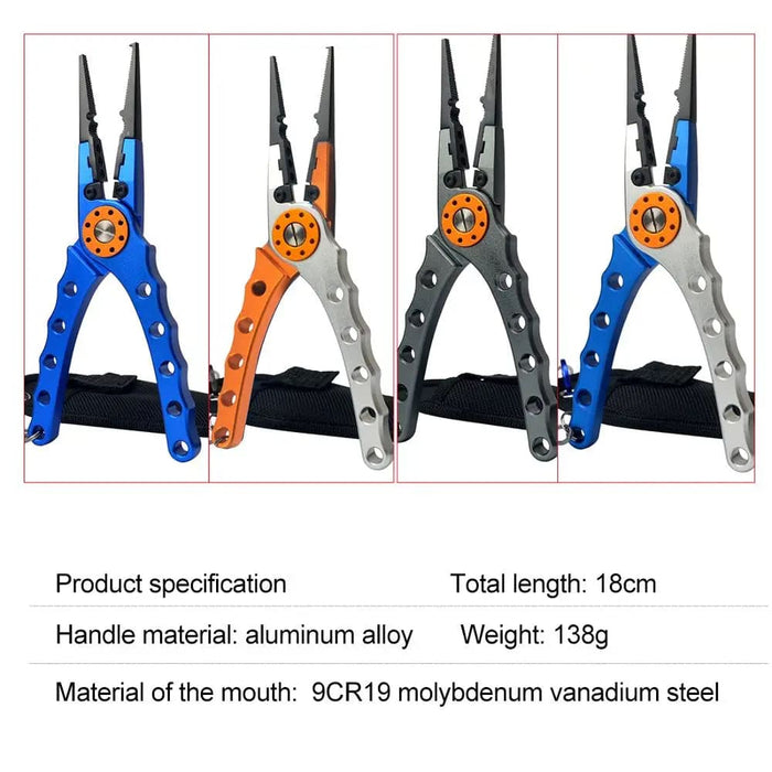 Aluminum Fishing Pliers with Line Cutter and Hook Remover