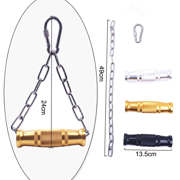 Aluminum Grip With Stainless Steel Chain For Cable Machine