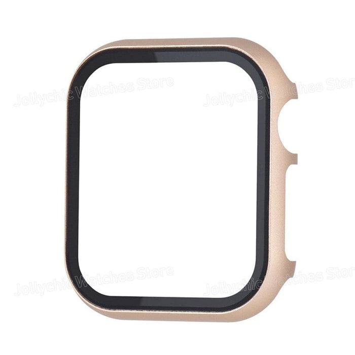 Aluminum Metal Bumper Tempered Glass + Cover For Apple