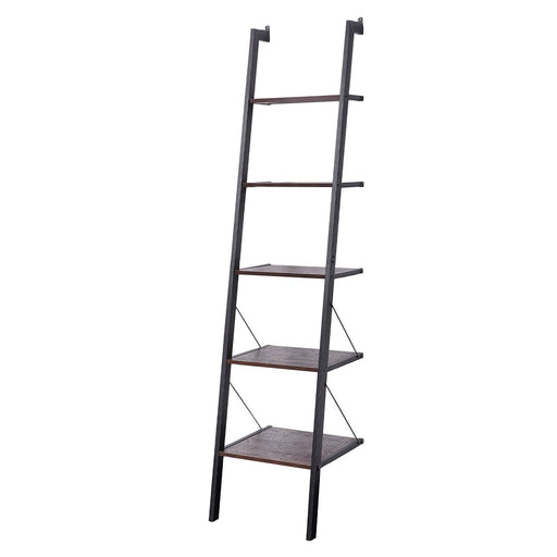 Amelia 5-tier Ladder Shelf - Walnut