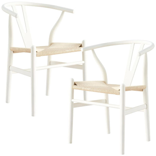 Anemone Set Of 2 Wishbone Dining Chair Beech Timber Replica