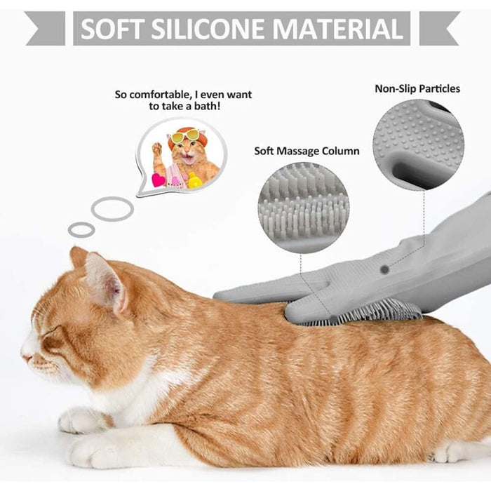 Anti-bite Anti-scratch Silicone Dog Grooming Brush