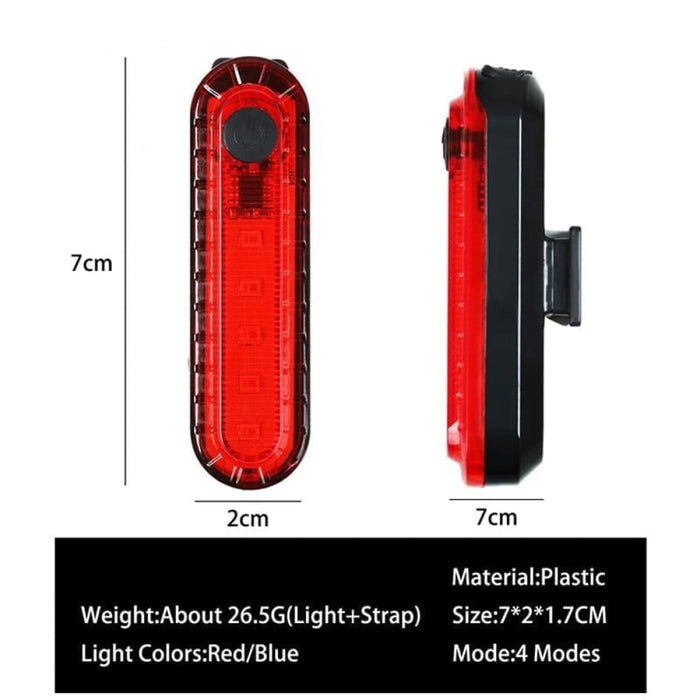 Anti-glare Usb Rechargeable Bike Front And Rear Light