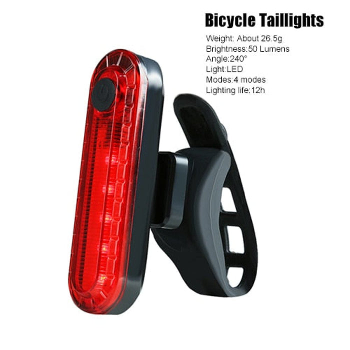 Anti-glare Usb Rechargeable Bike Front And Rear Light