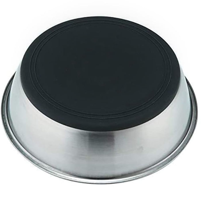 Anti Skid Stainless Steel Dog Bowl Water Food With Silicone