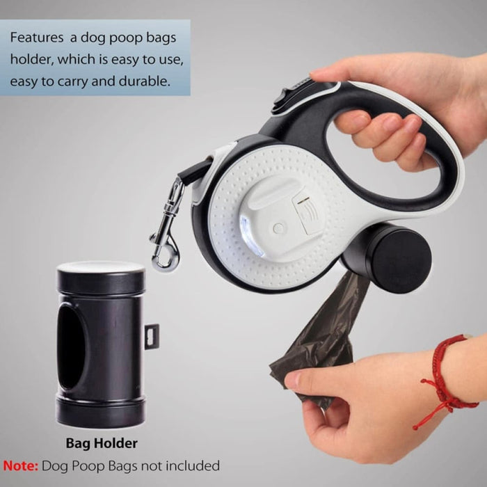 Anti-slip Handle Flashlight No Tangle Poop Bag Dispenser