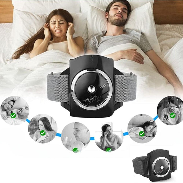 Anti-snoring Sleep Connection Device With Wristband Stop