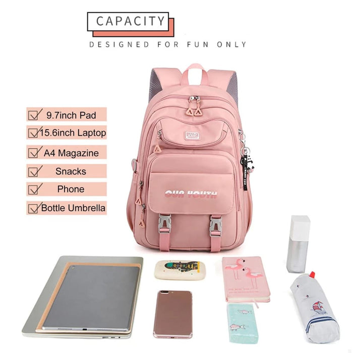 Anti Theft College Backpack For Teen Girls