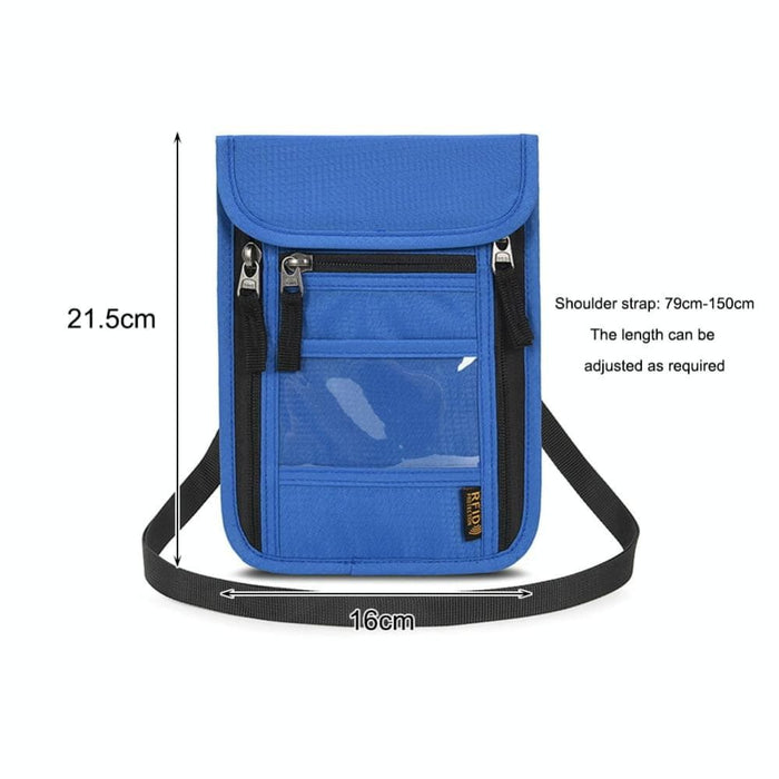 Anti Theft Multi Functional Neck Bag For Passport And Phone