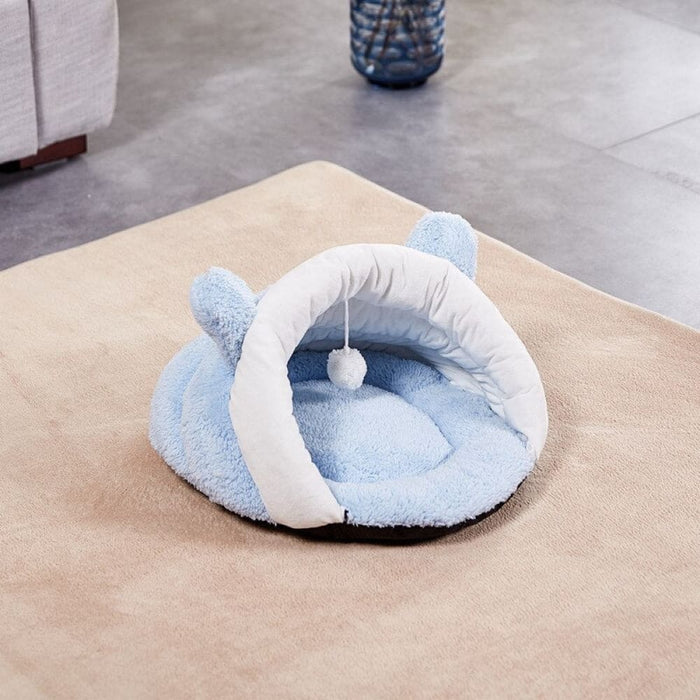 Antiskid Warm Cute Ear House Bed For Cat