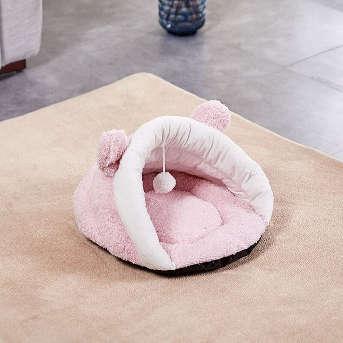 Antiskid Warm Cute Ear House Bed For Cat