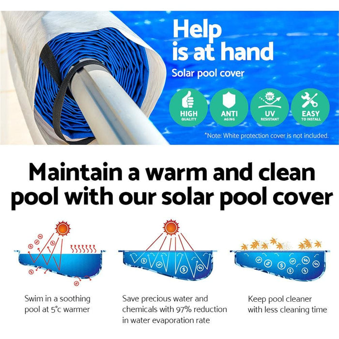 Aquabuddy Solar Swimming Pool Cover Blanket Roller Wheel