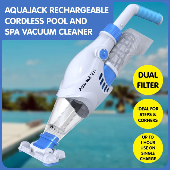 Aquajack 211 Cordless Rechargeable Spa And Pool Vacuum