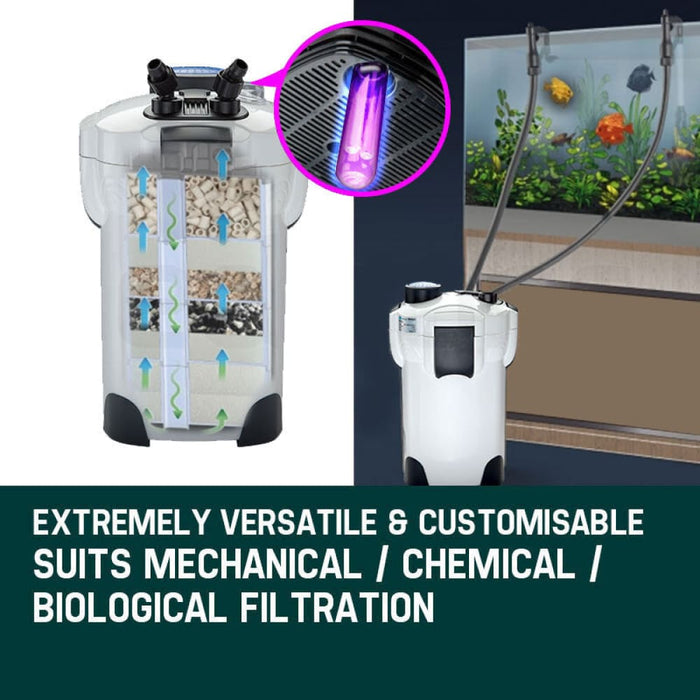 Aquarium External Canister Filter Aqua Fish Tank Pond Pump