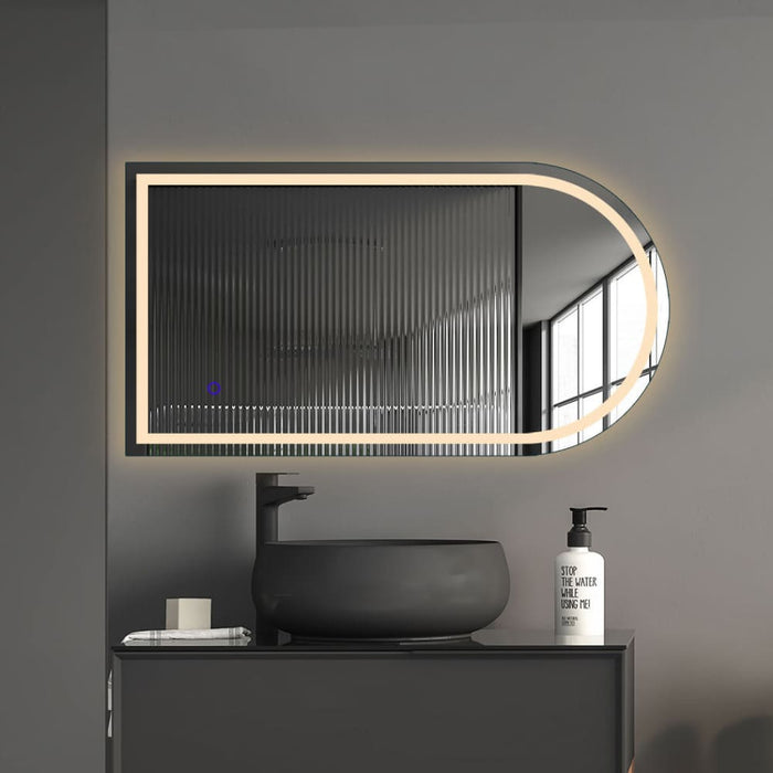 Arch Wall Mirror Led Lighted Anti-fog Bathroom Mirrors