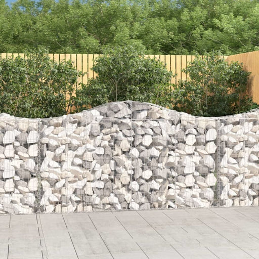 Arched Gabion Baskets 2 Pcs 200x30x100/120 Cm Galvanised