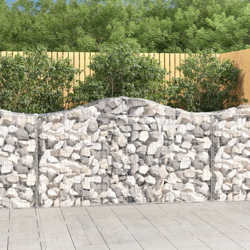 Arched Gabion Baskets 2 Pcs 200x50x100/120 Cm Galvanised