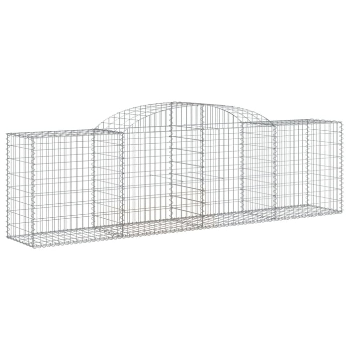 Arched Gabion Baskets 2 Pcs 300x50x80/100 Cm Galvanised