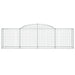 Arched Gabion Baskets 2 Pcs 300x50x80/100 Cm Galvanised