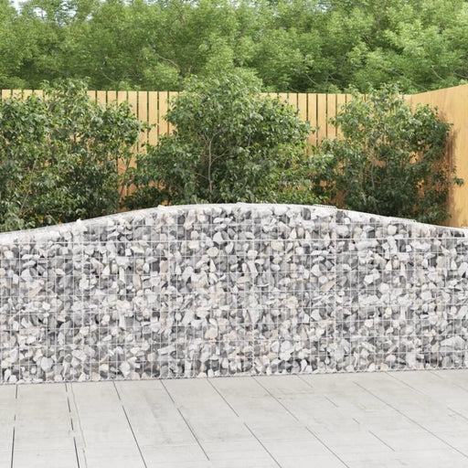 Arched Gabion Baskets 2 Pcs 400x50x80/100 Cm Galvanised