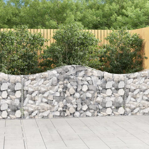 Arched Gabion Baskets 3 Pcs 200x30x80/100 Cm Galvanised