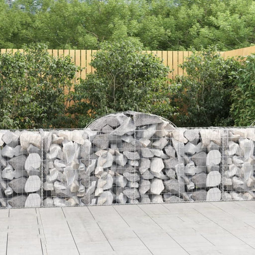 Arched Gabion Baskets 3 Pcs 200x50x80/100 Cm Galvanised