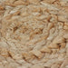 Area Rug Braided Design Jute 120 Cm Round