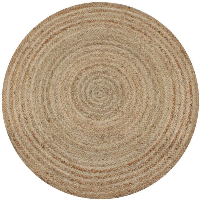 Area Rug Braided Jute 120 Cm Round