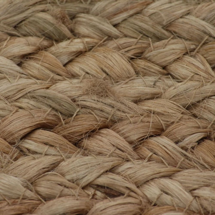 Area Rug Braided Jute 120 Cm Round