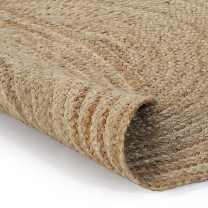 Area Rug Braided Jute 120 Cm Round