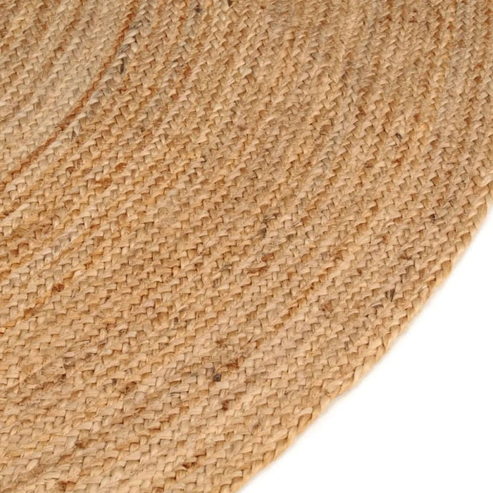 Area Rug Braided Jute 210 Cm Round Tatpnp