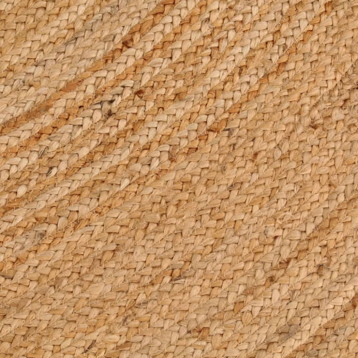 Area Rug Braided Jute 210 Cm Round Tatpnp