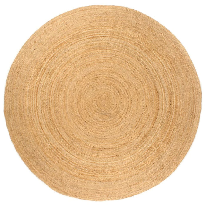 Area Rug Braided Jute 240 Cm Round Tatpnl