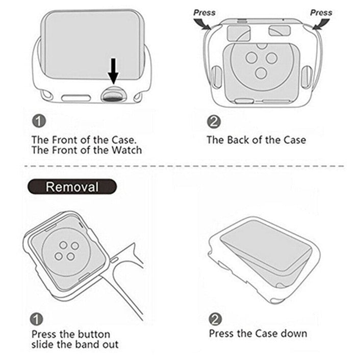 All-around Clear Frame Cover For Apple Watch