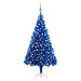 Artificial Christmas Tree With Leds&ball Set Blue 210 Cm Pvc