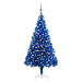 Artificial Christmas Tree With Leds&ball Set Blue 240 Cm Pvc