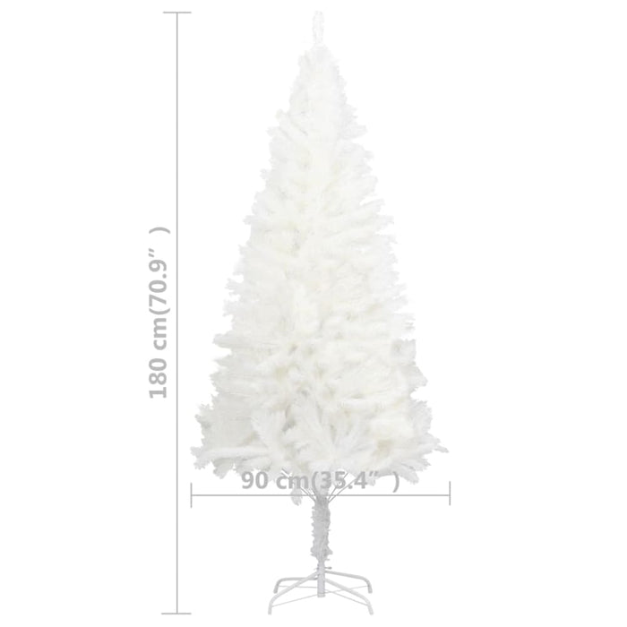 Artificial Christmas Tree Lifelike Needles White 180 Cm