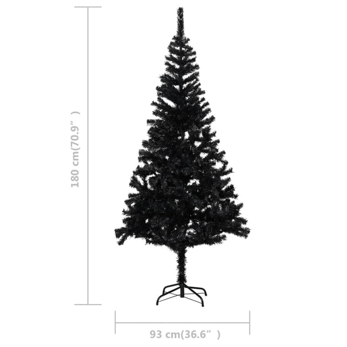 Artificial Christmas Tree With Stand Black 180 Cm Pvc Txobbo