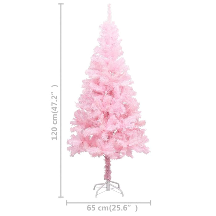 Artificial Christmas Tree With Stand Pink 120 Cm Pvc Txkoii