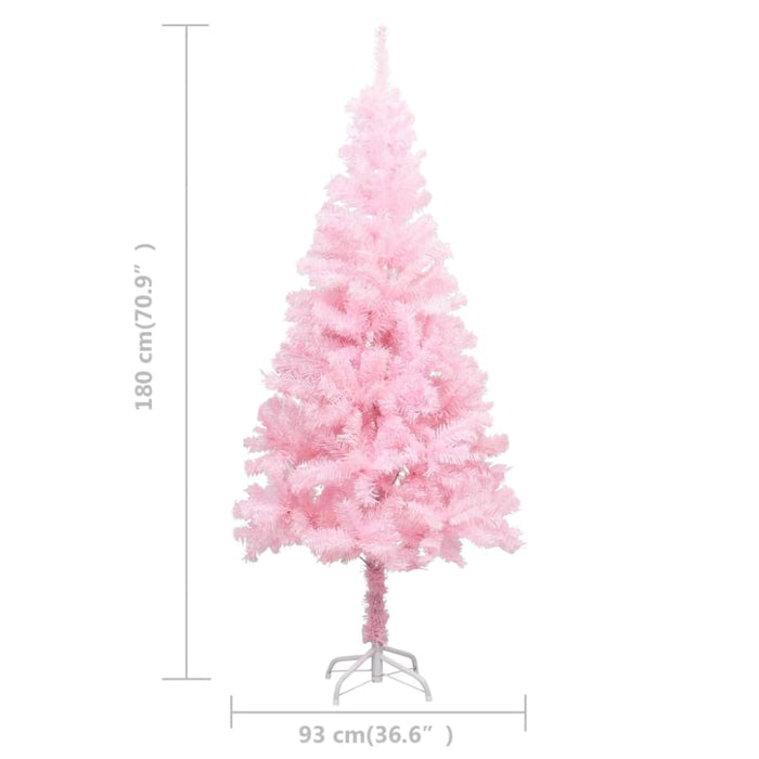 Artificial Christmas Tree With Stand Pink 180 Cm Pvc Txbkkn