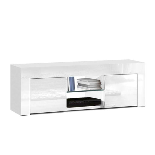 Artiss 130cm High Gloss Tv Stand Entertainment Unit Storage