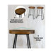 Artiss Set Of 2 Backless Elm Wood Bar Stools 75cm - Black