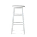 Artiss Set of 2 Beech Wood Backless Bar Stools - White