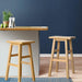 Artiss Set Of 2 Beech Wood Bar Stools - Natural