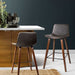 Artiss Set Of 2 Pu Leather Bar Stools Square Footrest