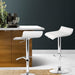 Artiss Set Of 2 Pu Leather Wave Style Bar Stools - White