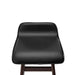 Artiss Set Of 2 Pu Leather Wood Wave Style Bar Stool - Black